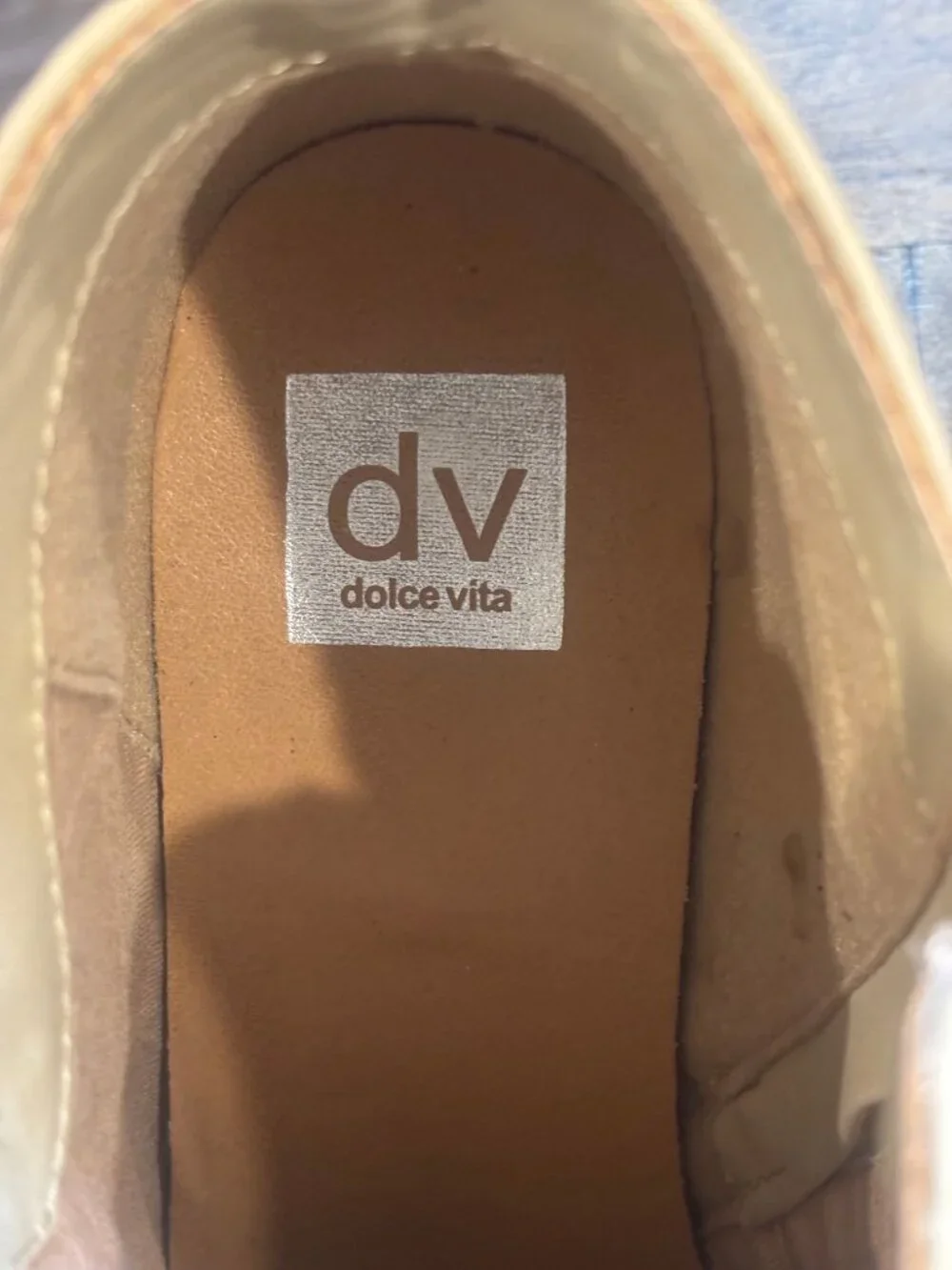 Dolce Vita Women’s Cream Ankle Boots with Braided Ring Strap – Size 11